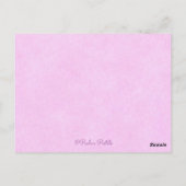 Pink Cupcake auf Plate 2~ Scripte Postkarte (Rückseite)