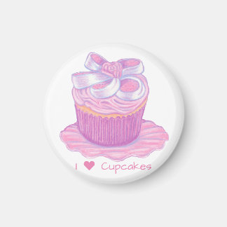 Pink Cupcake auf Plate Magnet
