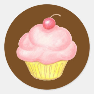 Pink Cupcake Aufkleber