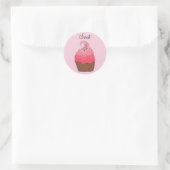 Pink Cupcake - Aufkleber (Tasche)