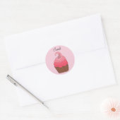 Pink Cupcake - Aufkleber (Umschlag)