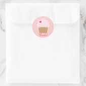 Pink Cupcake Aufkleber (Tasche)