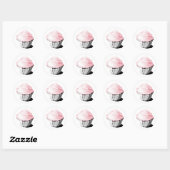 Pink cupcake Aufkleber (Blatt)