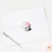 Pink cupcake Aufkleber (Umschlag)