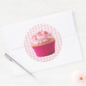 Pink Cupcake Aufkleber (Umschlag)