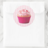 Pink Cupcake Aufkleber (Tasche)