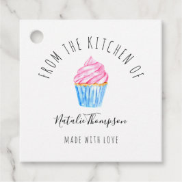 Pink Cupcake aus der Küche des selbst gebackenen B Geschenkanhänger