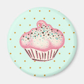 Pink Cupcake Bäckerei Küche Magnet (Vorne)