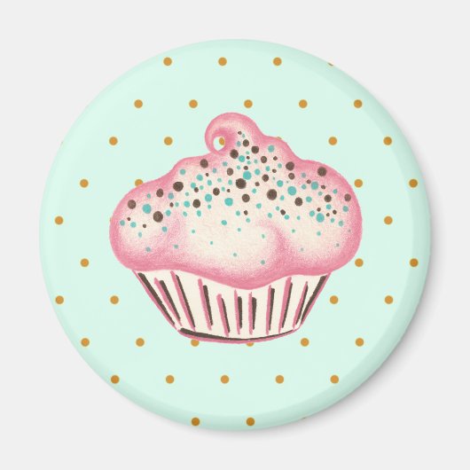 Pink Cupcake Bäckerei Küche Magnet (Vorne)