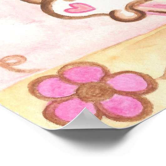 Pink Cupcake Bäckerei Küche Wand an Wand Poster De (Ecke)