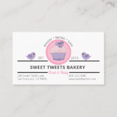 Pink Cupcake Bäckerei Visitenkarte (Vorderseite)