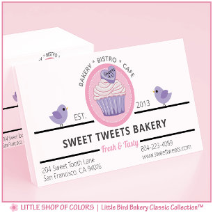 Pink Cupcake Bäckerei Visitenkarte