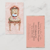 Pink Cupcake Baker Business Visitenkarte (Vorne/Hinten)