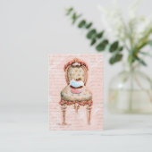 Pink Cupcake Baker Business Visitenkarte (Stehend Vorderseite)