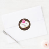 Pink Cupcake Bakery Packung Runder Aufkleber (Umschlag)