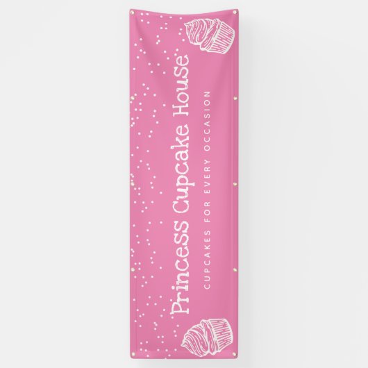 Pink Cupcake Banner (Vertikal)