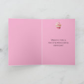 Pink Cupcake Birthday Karte (Innenseite)