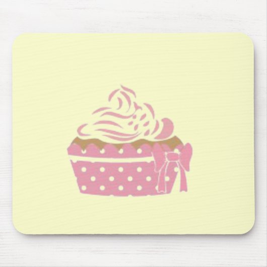 Pink Cupcake Birthday Mousepad (Vorne)