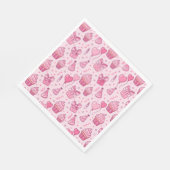 Pink Cupcake Birthday Napkins Serviette (Ecke)