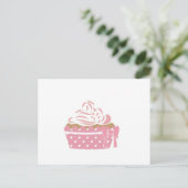 Pink Cupcake Birthday Postkarte (Stehend Vorderseite)