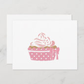 Pink Cupcake Birthday Postkarte (Vorne/Hinten)