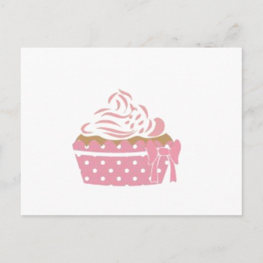 Pink Cupcake Birthday Postkarte (Vorderseite)