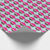 PINK CUPCAKE BIRTHDAY WRAPPING PAPIER GESCHENKPAPIER (Ecke)