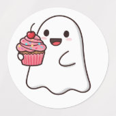 Pink Cupcake Boo Aufkleber (Design 2)