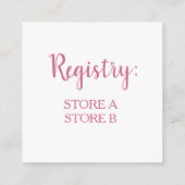 Pink Cupcake Bow Sprinkles Wedding Brautparty Begleitkarte (Rückseite)