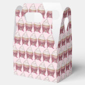 Pink Cupcake Bow Sprinkles Wedding Brautparty Geschenkschachtel (Geöffnet)