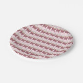 Pink Cupcake Bow Sprinkles Wedding Brautparty Pappteller (Schrägansicht)