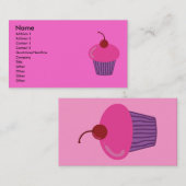 Pink Cupcake Business Cards Visitenkarte (Vorne/Hinten)