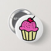 Pink Cupcake Button (Vorne & Hinten)