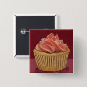 Pink Cupcake Button (Vorne & Hinten)