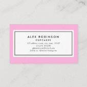 Pink cupcake Circle Logo Backkarte Terminkarte (Rückseite)