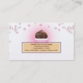 Pink Cupcake Confetti Sprinkles Bäckerei Visitenkarte (Rückseite)
