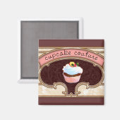 Pink Cupcake Couture Signieren Logo-Banner Magnet (Vorderseite/Rückseite)