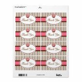 Pink Cupcake Danke Labels (Vorne)