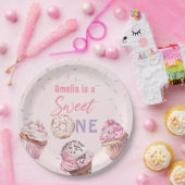 Pink Cupcake & Donut Geburtstagspapier-Teller Pappteller (Party)