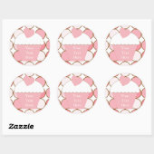 Pink Cupcake Dots Runder Aufkleber (Blatt)