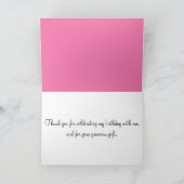 Pink Cupcake Geburtstag Vielen Dank Karten (Innenseite)