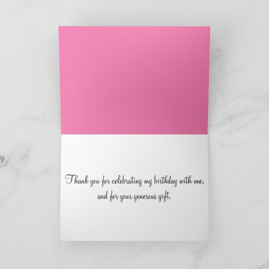 Pink Cupcake Geburtstag Vielen Dank Karten (Innenseite)