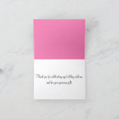 Pink Cupcake Geburtstag Vielen Dank Karten (Innenseite)