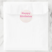 Pink Cupcake Geburtstagsaufkleber Runder Aufkleber (Tasche)
