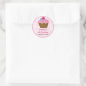 Pink Cupcake Geburtstagsgeschenk Aufkleber (Tasche)