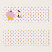 Pink Cupcake Geburtstagsgeschenke Tags (Vorne & Hinten)