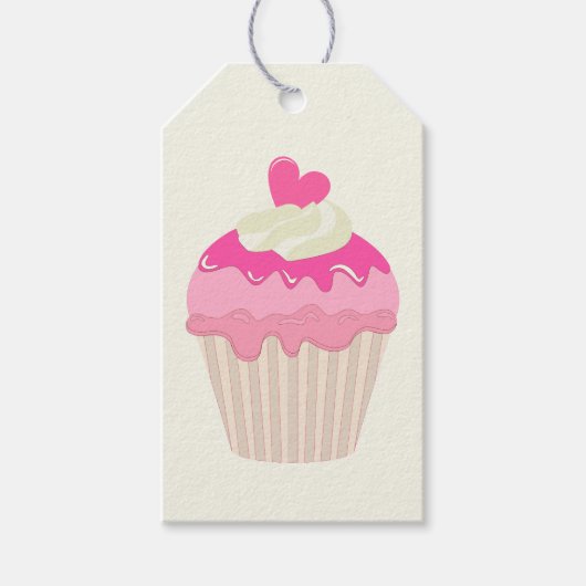 Pink Cupcake Generic All Purpose-Geschenk-Tag Geschenkanhänger (Vorderseite)