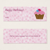 Pink Cupcake Geschenkkarte (Vorne & Hinten)
