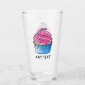 Pink Cupcake Glas (Vorderseite)
