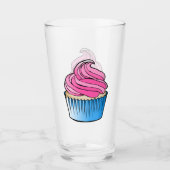 Pink Cupcake Glass Glas (Vorderseite)